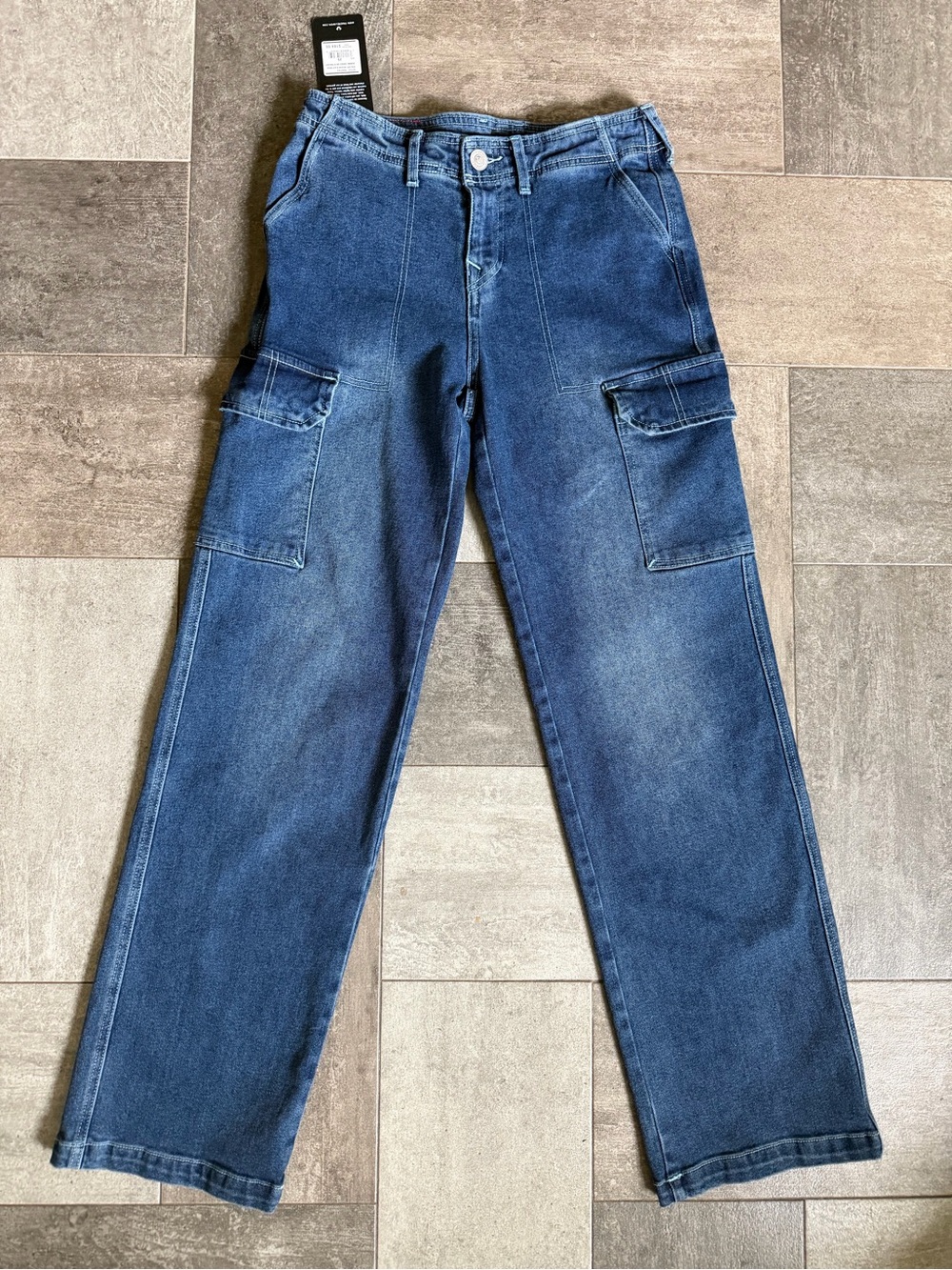 True Religion Denim Cargo Straight Pant Jeans Utility | Carpenter Sz 25 - Picture 6 of 12